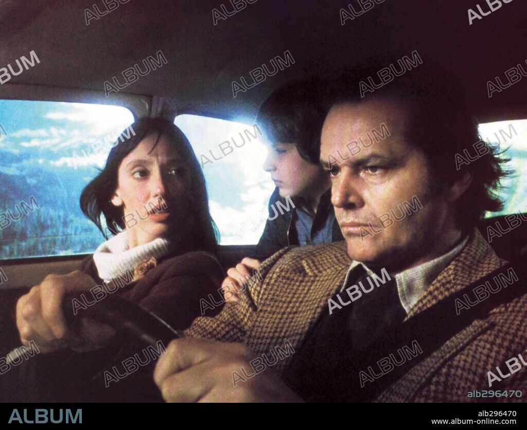 DANNY LLOYD, JACK NICHOLSON and SHELLEY DUVALL in THE SHINING, 1980, directed by STANLEY KUBRICK. Copyright WARNER BROTHERS.