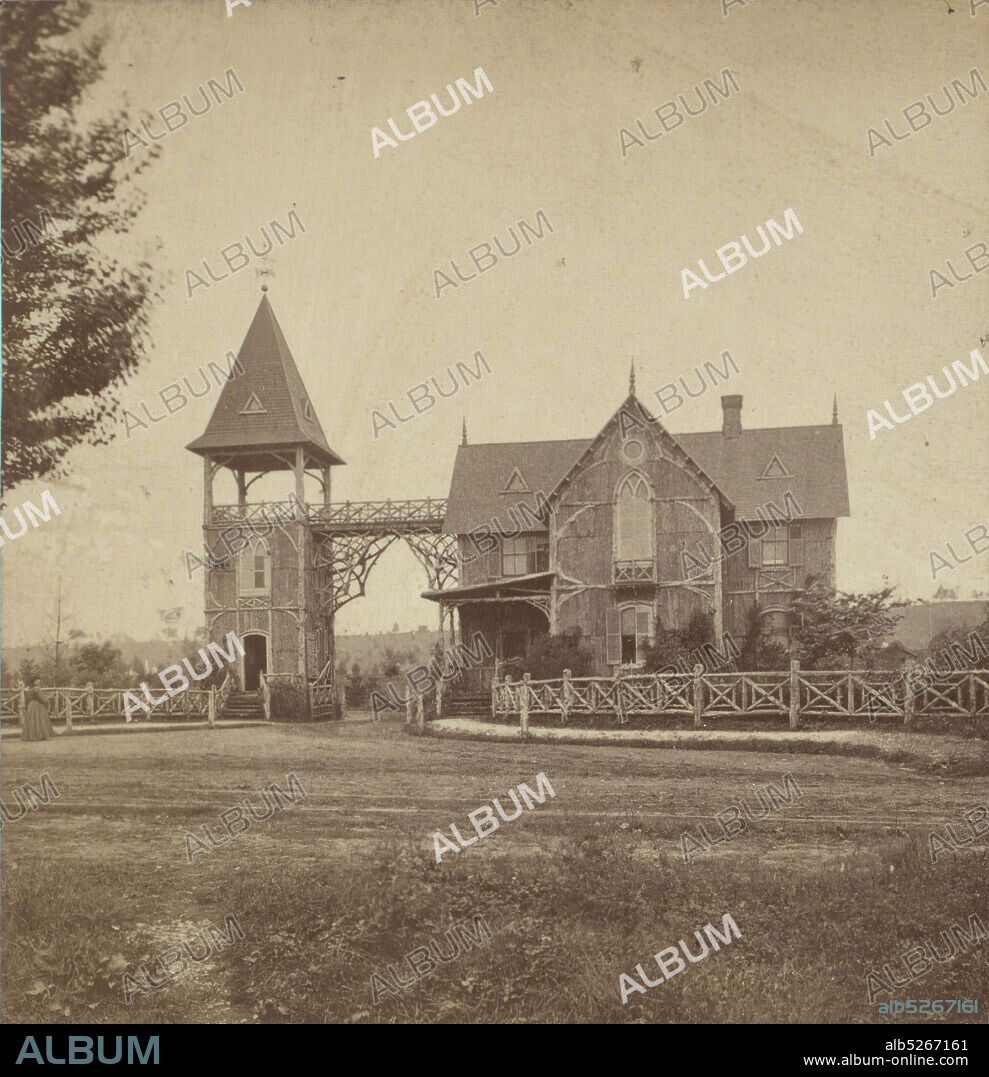Entrance to Cedar Lawn Cemetery, Dundee Lake., Doremus, John P. (1827-1890), Cemeteries, Bell towers, Gatehouses, New Jersey, Paterson (N.J.).