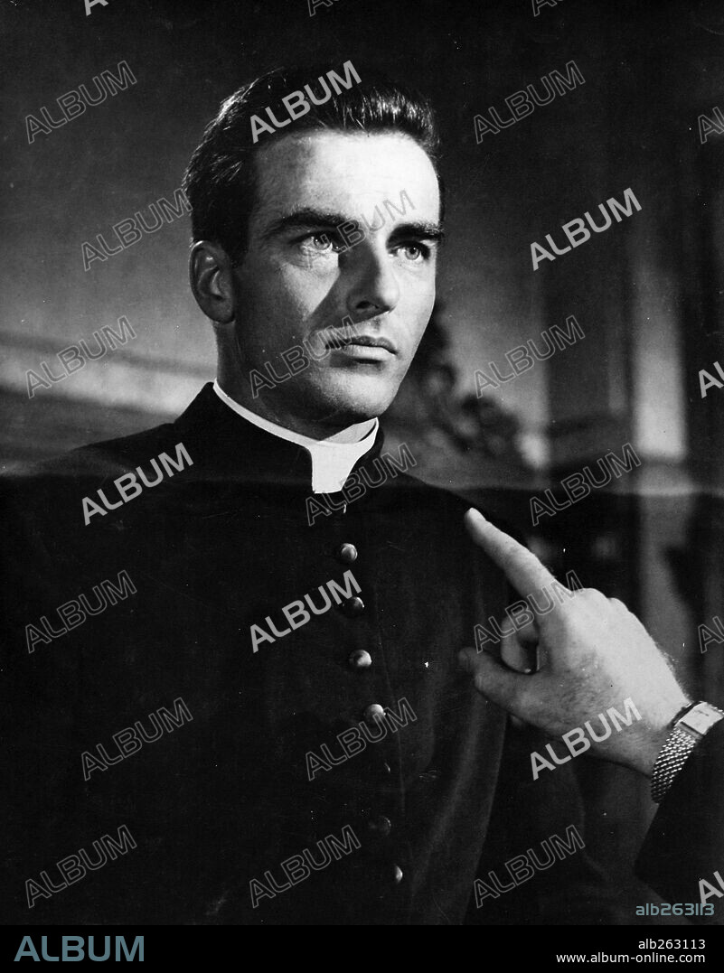 MONTGOMERY CLIFT en YO CONFIESO, 1953 (I CONFESS), dirigida por ALFRED HITCHCOCK. Copyright WARNER BROTHERS.