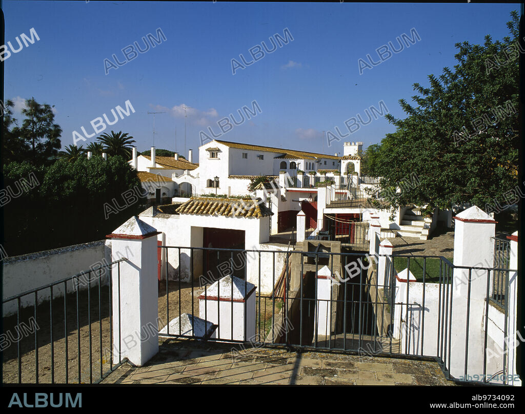 Los Alburejos (Cádiz), junio de 1995. Los Alburejos, finca de la familia Domecq.