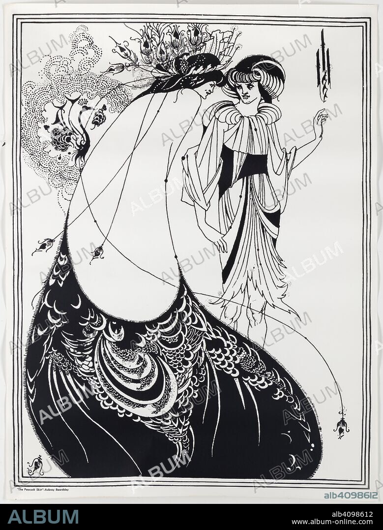AUBREY BEARDSLEY. The Peacock Skirt. Illustration for Salome by Oscar Wilde.