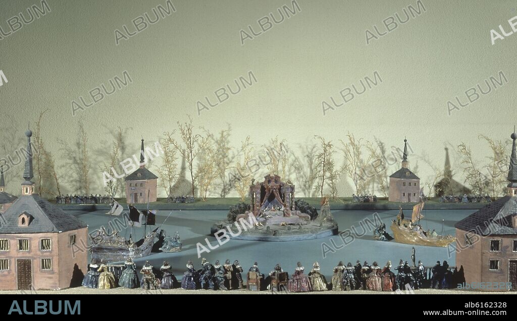 PEDRO CALDERON DE LA BARCA (1600/1681). MAQUETA-REPRESENTACION DE POLIFEMO-OBRA DE CALDERON.