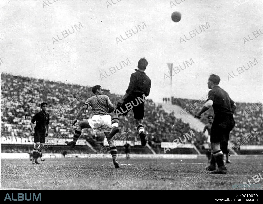 Florencia (Italia), 31/05/1934. Copa Mundial de Fútbol de 1934. Partido de cuartos de final, disputado entre las selecciones de Italia y España.