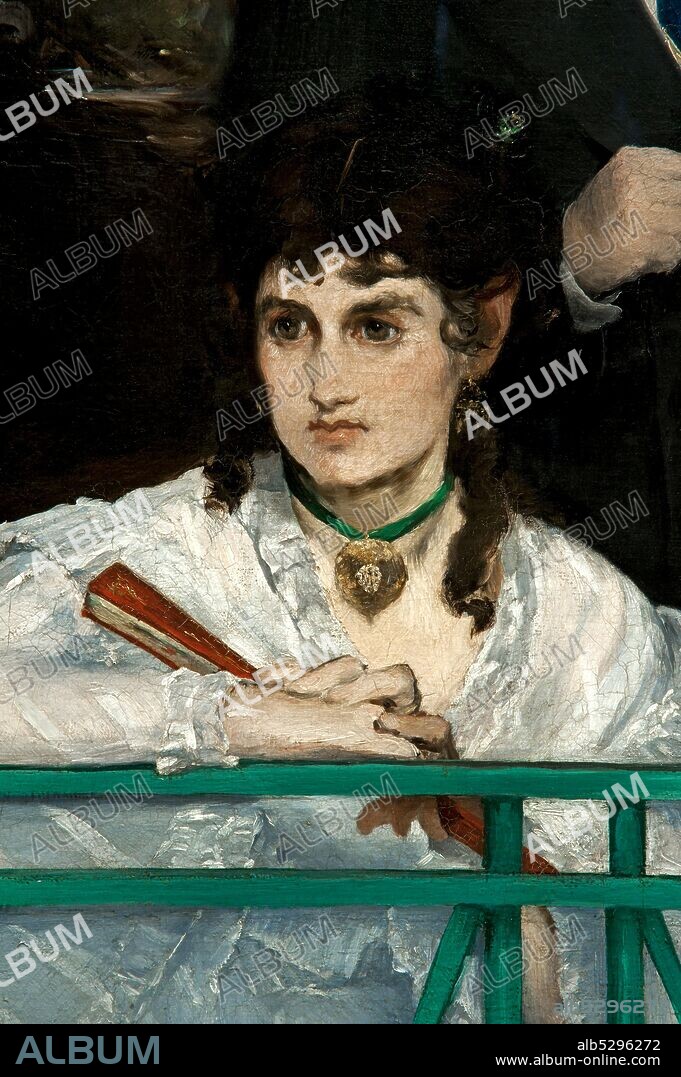 Edouard Manet 1832-1883. The balcony. 1868-1869. oil painting on canvas cm 170 x 125. detail.