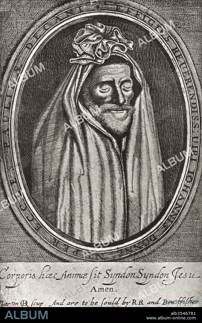 John Donne, from the frontispiece to Death's Duel, 1632. John Donne, 1572 - 1631. English metaphysical poet, satirist, lawyer and cleric in the Church of England. From The Poems of John Donne, published 1912.