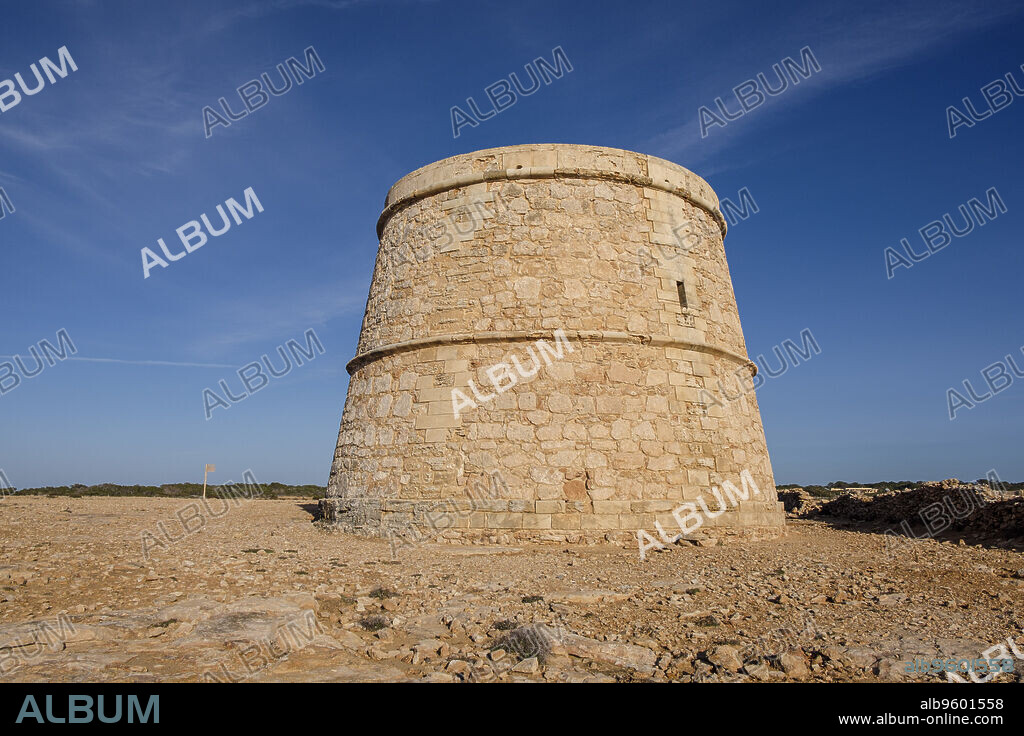 Torre de La Gavina,, Can Marroig public estate, Formentera, Pitiusas Islands, Balearic Community, Spain.