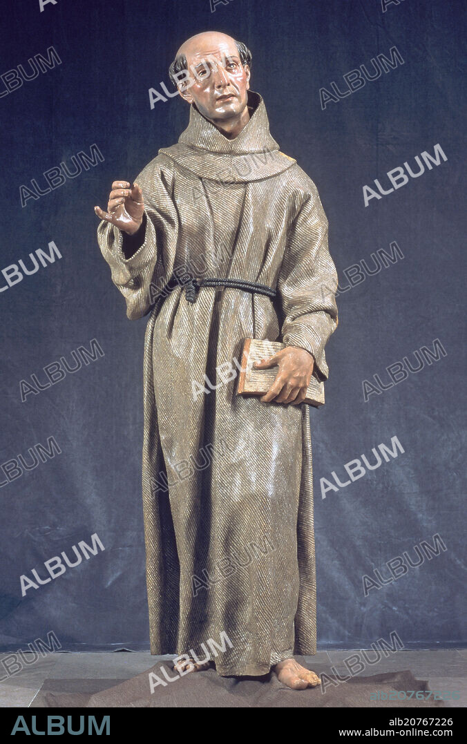 ALONSO CANO. SAN PEDRO DE ALCANTARA, 1653/57, TALLA EN MADERA POLICROMADA, 204x80x60, PROCEDENCIA CONVENTO DEL ANGEL CUSTODIO, RESTAURADO EN EL AÑO 2.