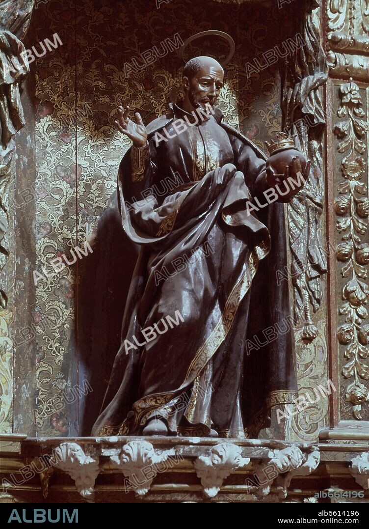 NICOLAS BUSSI-ESCULTOR MITAD SIGLO XVII. S FRANCISCO DE BORJA-S XVII.