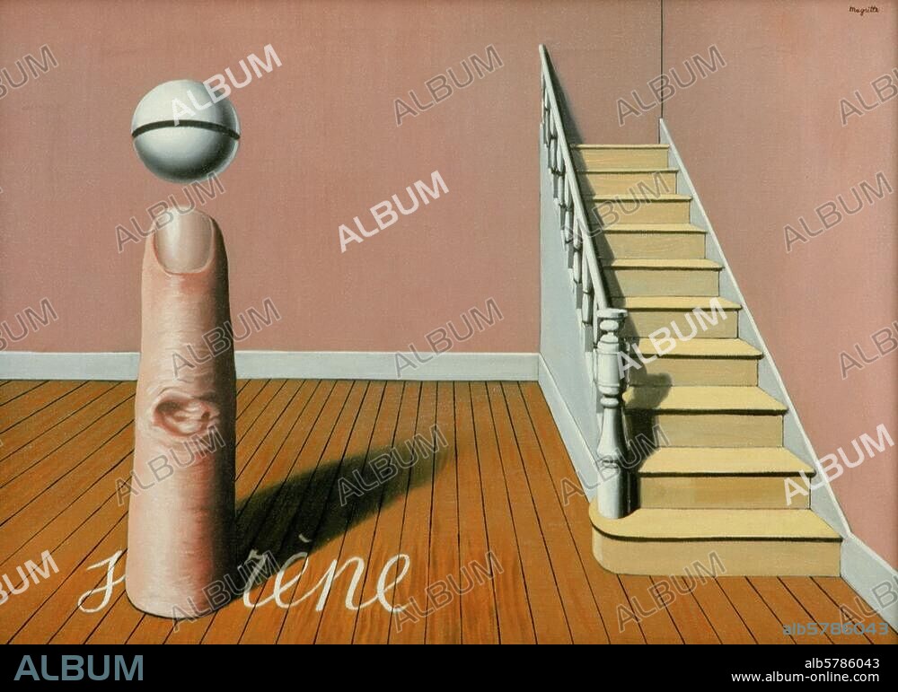 RENÉ MAGRITTE. Magritte, René. 1898-1967. "Irène ou La Lecture défendue" (Irène or the Forbidden Reading Matter), 1936. Oil on canvas, 54.5 × 73.5cm. Inv. 11682. Brussels, Royal Museums of Fine Art.