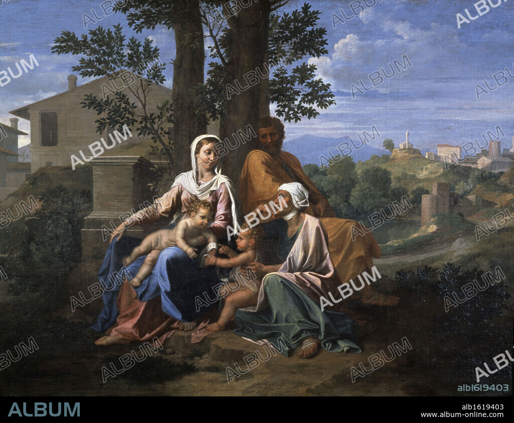 The Holy Family in a Landscape  17th C.  Nicolas Poussin (1594-1665/French)  Musee Du Louvre, Paris.