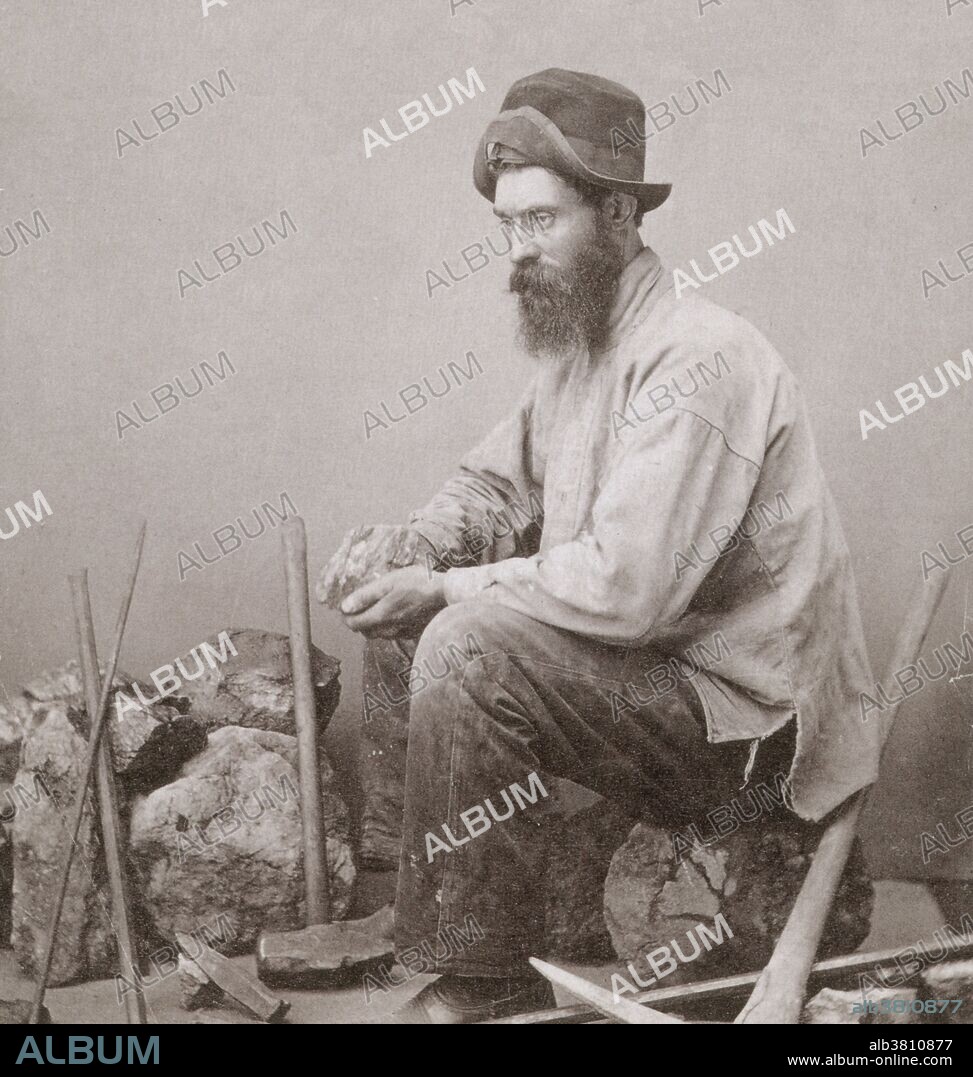 Walter S. Corwin, gold miner, photographed by E. H. Train, Helena, Montana. Montana's first period of growth was the rapid, boisterous, and unstable expansion brought on by a gold rush. The discovery of gold, made initially in 1852, brought many people to mushrooming mining camps such as those at Bannack (1862) and Virginia City (1864). Crude shantytowns were built, complete with saloons and dance halls as colorful as the earlier gold-rush camps in California and perhaps even more lawless. Walter S Corwin is one of 63,768 beneficiaries of a long-standing federal subsidy called "patenting" that allows mining interests to purchase public land for no more than $5 an acre. Since acquiring title to the land, he may have mined it, sold it, leased it, or passed it on to heirs or other corporate interests. Regardless of who owns the property now, the US public has lost all rights to metals, minerals, and title on land that was once public park or forest.