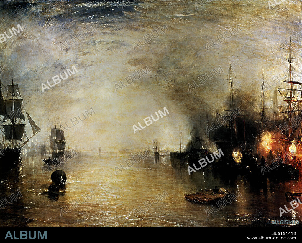 JOSEPH MALLORD WILLIAM TURNER (1775-1851). 'Keelmen Heaving in Coals by Moonlight', 1835, Oil on canvas, 92,3 x 122,8 cm.