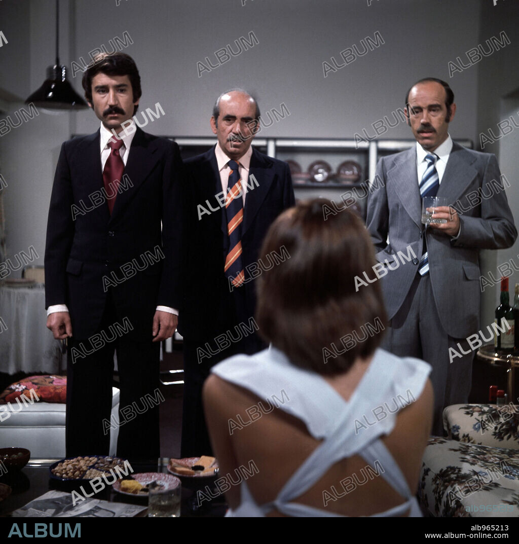 ANTONIO FERRANDIS and JOSE SACRISTAN in LA MUJER ES COSA DE HOMBRES, 1976, directed by JESUS YAGÜE.