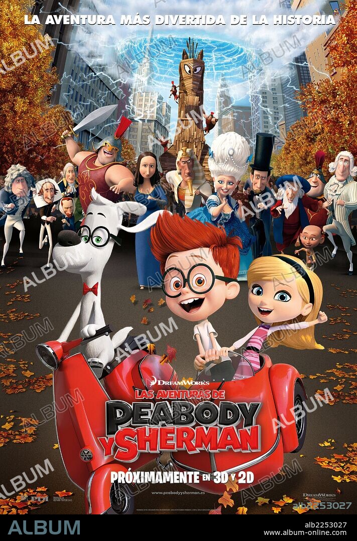 Poster of MR. PEABODY & SHERMAN, 2014, directed by ROB MINKOFF. Copyright DREAMWORKS ANIMATION.