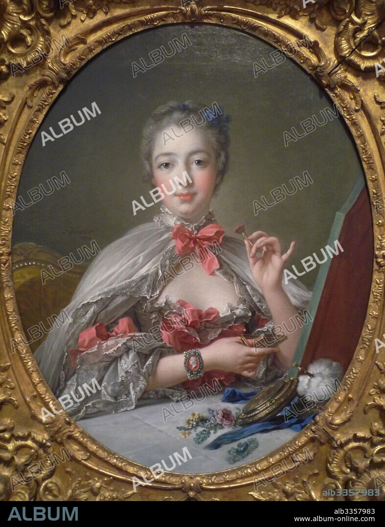 FRANCOIS BOUCHER. Portrait of the Marquise de Pompadour (1721-1764).