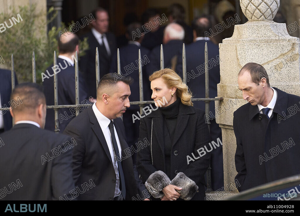Maria Zurita, Alfonso Zurita attends Mass Tribute For Fernando Gomez-Acebo in Madrid at Armed Forces Cathedral Church on April 8, 2024 in Madrid, Spain.