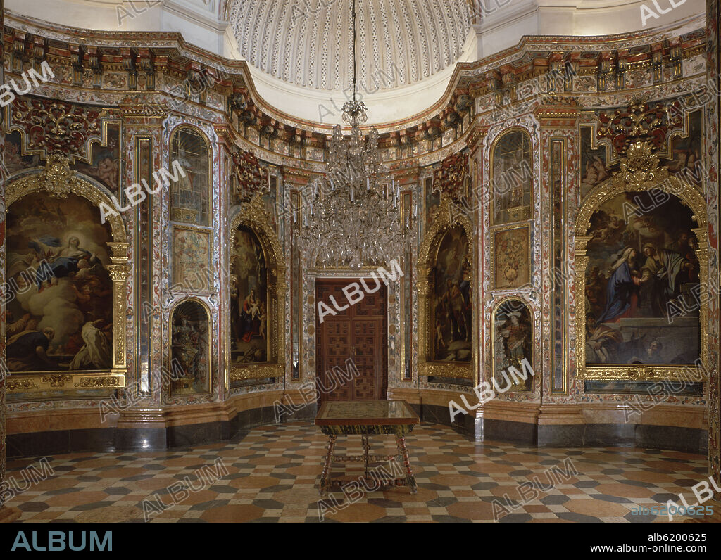 ROMAN MATIAS / RODRIGUEZ ROMERO FRANCISCO. CAMARIN DE LA VIRGEN - SALA OCTOGONAL REALIZADA EN 1696 - ROCOCO ESPAÑOL.