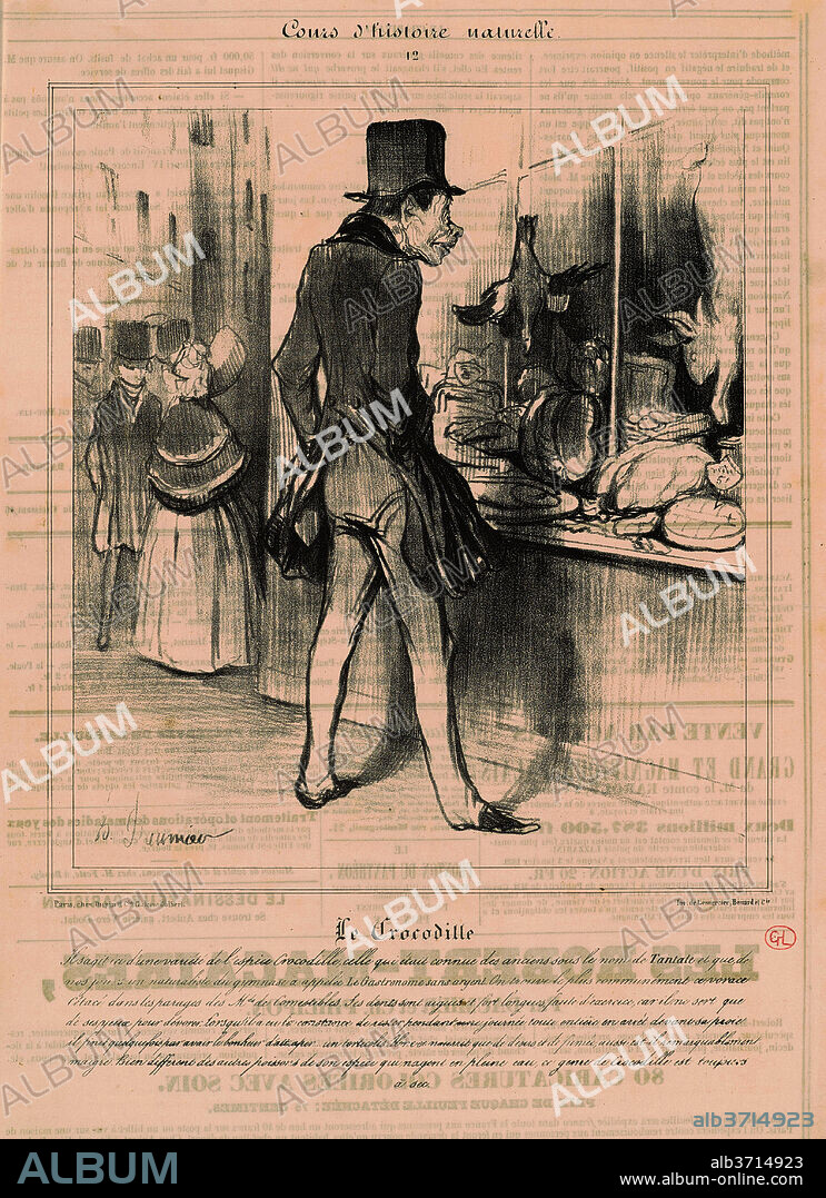 HONORE DAUMIER. Le Crocodile. Dated: 19th century. Medium: lithograph.