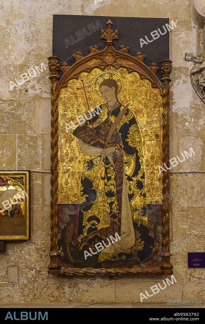 Saint Margaret, Rafael Moger, Gothic, 1460, Palma Cathedral Museum, Majorca, Balearic Islands, Spain.