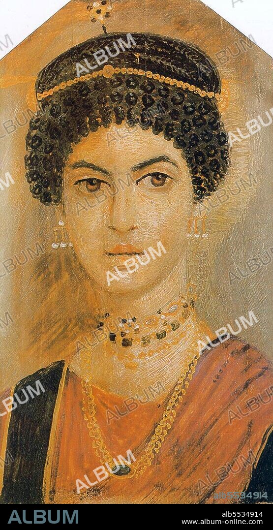 Mummy portraits or Fayum mummy portraits (also Faiyum mummy portraits) is the modern term given to a type of naturalistic painted portraits on wooden boards attached to mummies from the Coptic period. They belong to the tradition of panel painting, one of the most highly regarded forms of art in the Classical world. In fact, the Fayum portraits are the only large body of art from that tradition to have survived. Mummy portraits have been found across Egypt, but are most common in the Faiyum Basin, particularly from Hawara and Antinoopolis, hence the common name. 'Faiyum Portraits' is generally thought of as a stylistic, rather than a geographic, description. While painted Cartonnage mummy cases date back to pharaonic times, the Faiyum mummy portraits were an innovation dating to the Coptic period at the time of the Roman occupation of Egypt. They date to the Roman period, from the late 1st century BCE or the early 1st century CE onwards. It is not clear when their production ended, but recent research suggests the middle of the 3rd century. They are among the largest groups among the very few survivors of the highly prestigious panel painting tradition of the classical world, which was continued into Byzantine and Western traditions in the post-classical world, including the local tradition of Coptic iconography in Egypt.