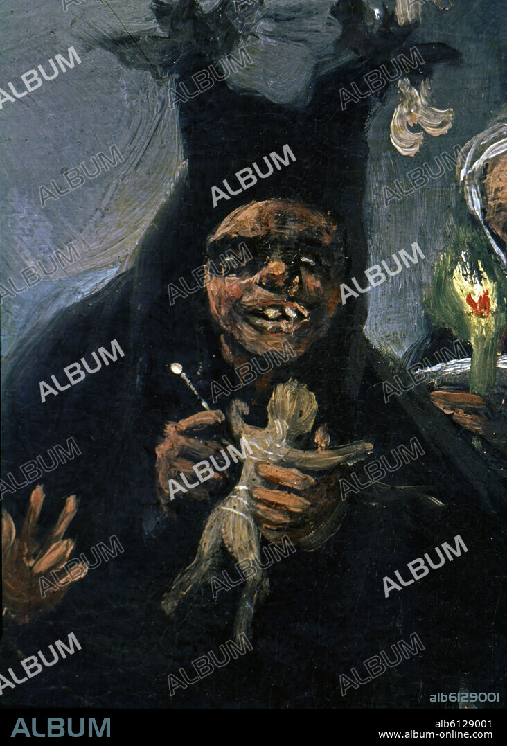 FRANCISCO DE GOYA. EL CONJURO O LAS BRUJAS - DETALLE - 1797-1798 - OLEO/LIENZO - CONJUNTO Nº 4110.