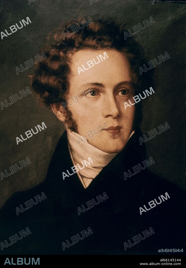 RETRATO DE VINCENZO BELLINI (1801/1835) - COMPOSITOR ITALIANO.