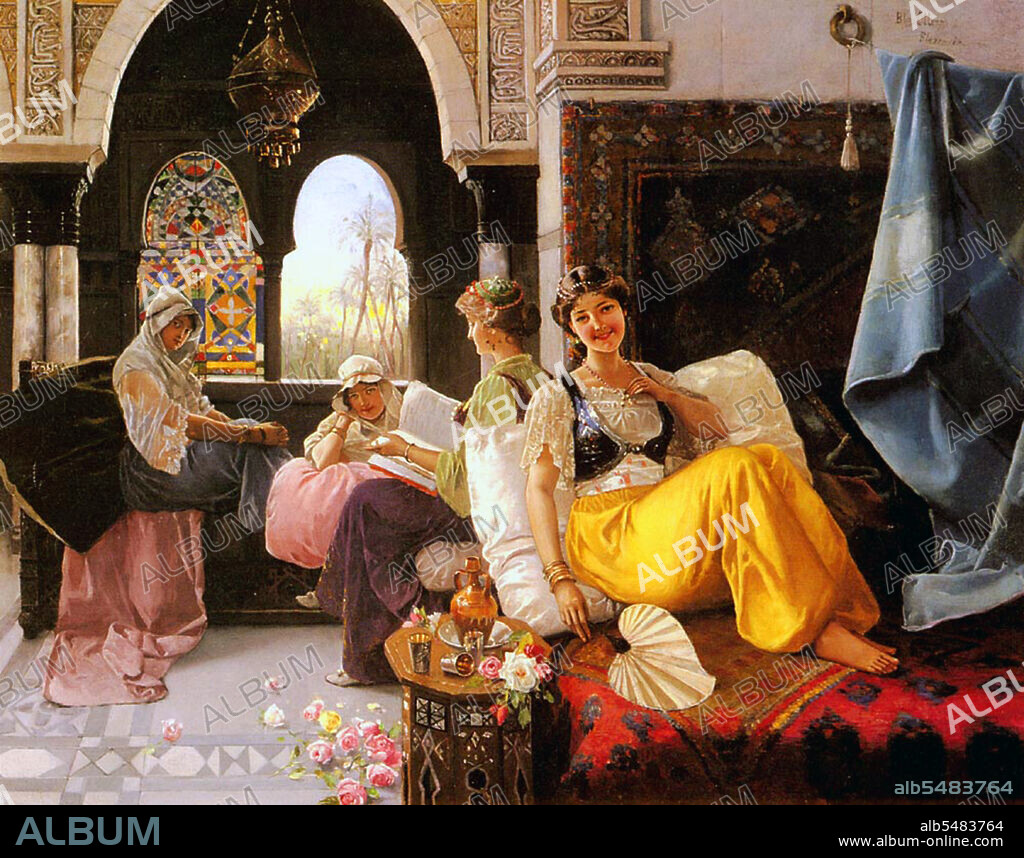 A 'harem' is not a bordello, seraglio or brothel, but refers to the women's quarters, usually in a polygynous household, which are forbidden to men. It originated in the Near East and is typically associated in the Western world with the Ottoman Empire. Female seclusion in Islam is emphasized to the extent that any unlawful breaking into that privacy is haram ie, 'forbidden'. A Muslim harem does not necessarily consist solely of women with whom the head of the household has sexual relations (wives and concubines), but also their young offspring, other female relatives or odalisques, which are the concubines' servants. The harem may either be a palatial complex, as in Romantic tales, in which case it includes staff (women and eunuchs), or simply their quarters, in the Ottoman tradition separated from the men's selamlik. A hammam is a common bath house.