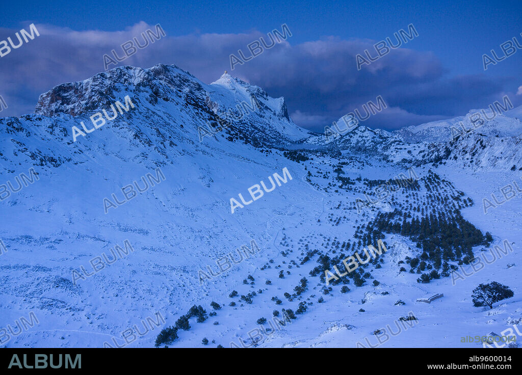 Puig Major (Puig Mayor) punto más elevado de la isla de Mallorca, 1445 metros de altitud, Sierra de Tramuntana, municipio de Escorca, Mallorca, balearic islands, spain, europe.