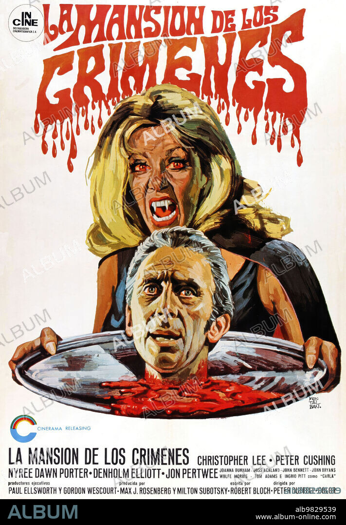 Poster de LA MANSION DE LOS CRIMENES, 1971 (THE HOUSE THAT DRIPPED BLOOD), dirigida por PETER DUFFELL.