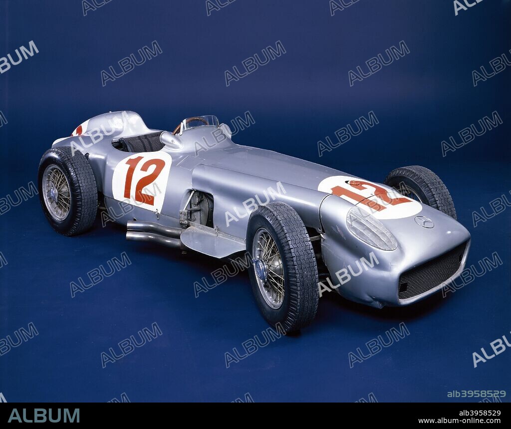 1954 Mercedes W196. Juan Manuel Fangio drove a W196 during the 1954 World Drivers Championship.