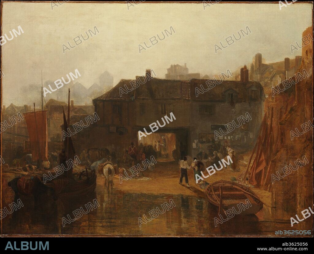 Saltash with the Water Ferry, Cornwall. Artist: Joseph Mallord William Turner (British, London 1775-1851 London). Dimensions: 35 3/8 x 47 1/2 in. (89.9 x 120.7 cm). Date: 1811.
This picture is a product of Turner's journey to the west of England in summer 1811 and was exhibited at the artist's private gallery in 1812. Saltash is in Cornwall, across the Tamar River from Devonport and Plymouth. Ruskin described the painting in a letter of 1852 as "what the mind sees when it looks for poetry in humble actual life." The sky is damaged, but the lower half of the painting is well preserved.