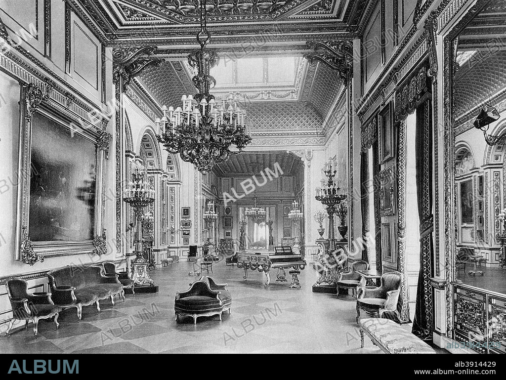 The great gallery, Stafford House, 1908. Charles Dickens mentions the private collection of paintings at Stafford House, near St James?s Palace. A photograph from The Private Palaces of London by E Beresford Chancellor, (Kegan Paul, Trench, Trubner and Co, London, 1908).