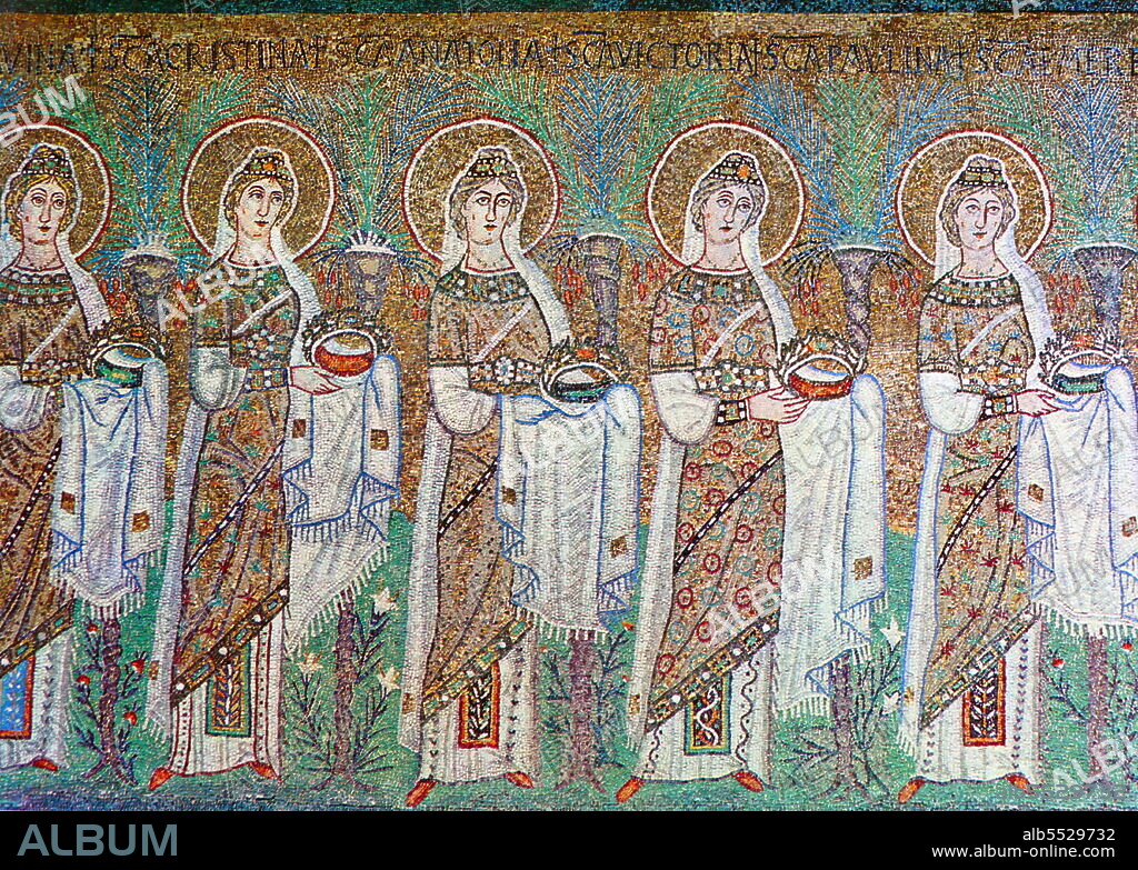 l'imperatrice Teodora Ravenna, San Vitale. Theodora (c. 500 - Constantinople , 28 June 548) was a Byzantine empress. Mozaic.