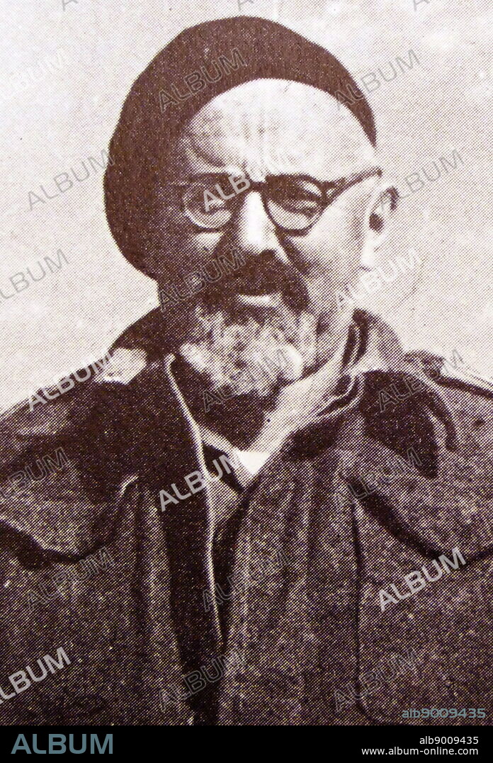 Yitzhak Sadeh (1890 - 1952), commander of the Palmas, one of the founders of the Israel Defense Forces at the time of the establishment of the State of Israel.