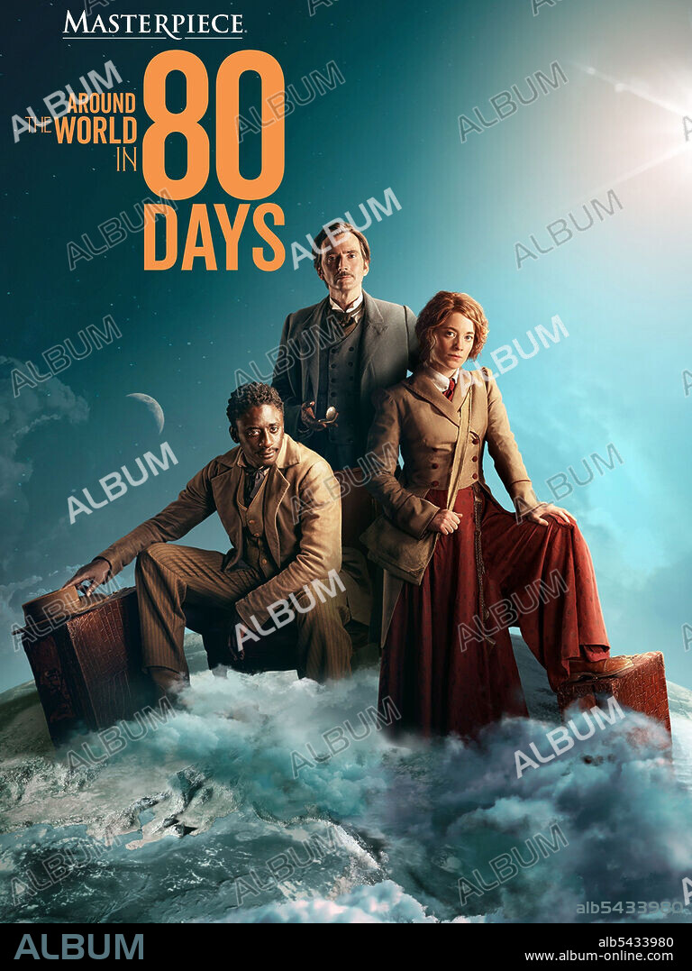DAVID TENNANT, IBRAHIM KOMA and LEONIE BENESCH in AROUND THE WORLD IN 80 DAYS, 2021, directed by BRIAN KELLY and STEVE BARRON. Copyright Federation Entertainment.