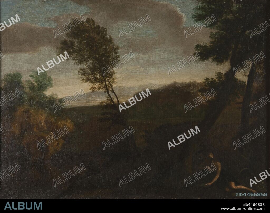 Landscape with Maria Magdalena, Oil on canvas, Height, 48.5 cm (19 inches), Width, 65 cm (25.5 inches).