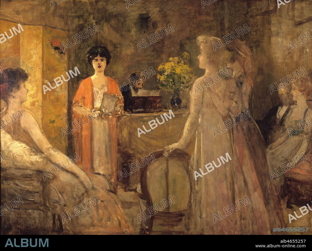 Peinture d'Henri GERVEX (1852-1929) intitulee: 'Un mardi, soiree chez Madeleine Lemaire' realisee vers 1910. Collection Seligmann, Paris. Credit: Collection Bouquignaud/KHARBINE-TAPABOR. ADAGP.