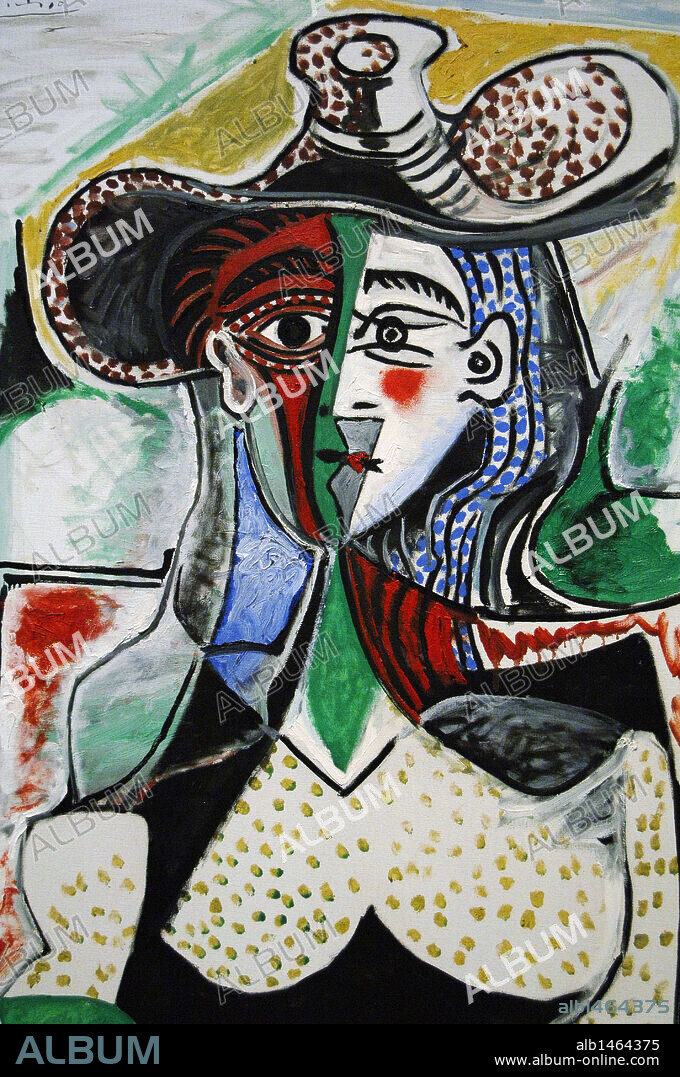 Pablo Picasso (1881-1973). Spanish painter. Woman with a Large Hat, 1962. Oil on canvas. The Museum of Fine Arts, Houston. USA.