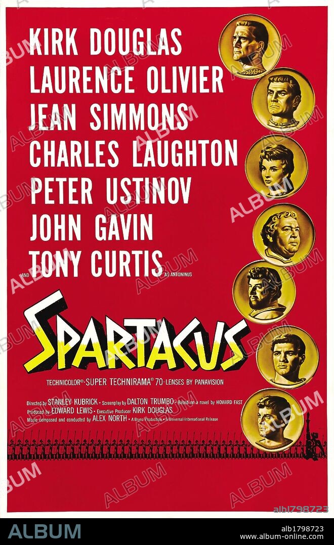 Poster of SPARTACUS, 1960, directed by STANLEY KUBRICK. Copyright BRYNA/UNIVERSAL.