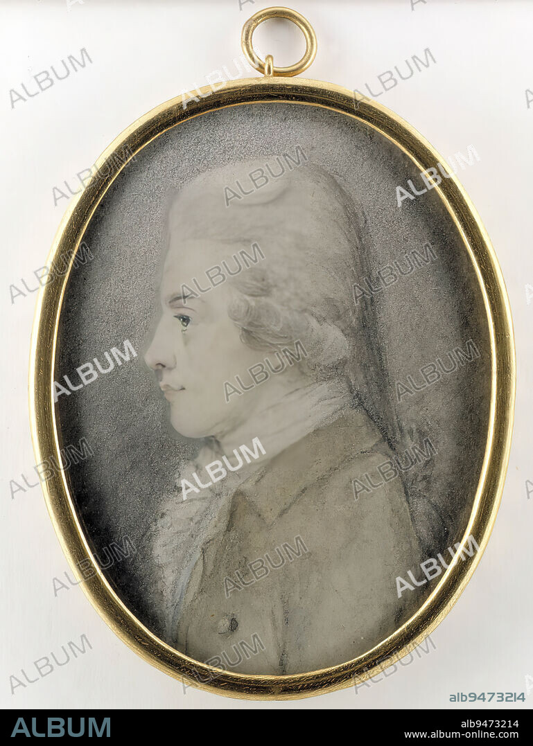 Lorentz Lars Svensson Sparrgren, 1763, Gothenburg, 1828, Stockholm, Portrait of a young man, 6.6 × 5 cm.