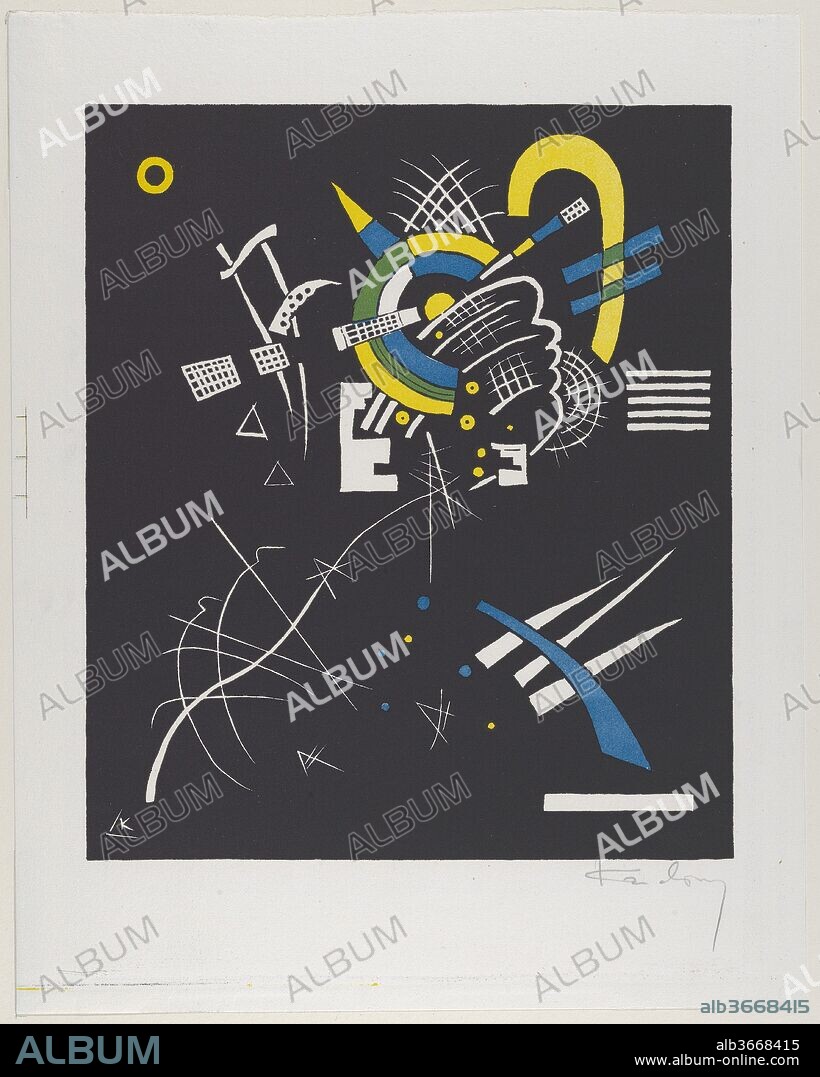 WASSILY KANDINSKY. Kleine Welten VII (Small Worlds VII). Artist: Vasily Kandinsky (French (born Russia), Moscow 1866-1944 Neuilly-sur-Seine). Dimensions: Plate: 10 11/16 × 9 3/16 in. (27.1 × 23.3 cm)
Sheet: 14 3/16 × 11 1/4 in. (36 × 28.5 cm). Series/Portfolio: Kleine Welten. Date: 1922.
