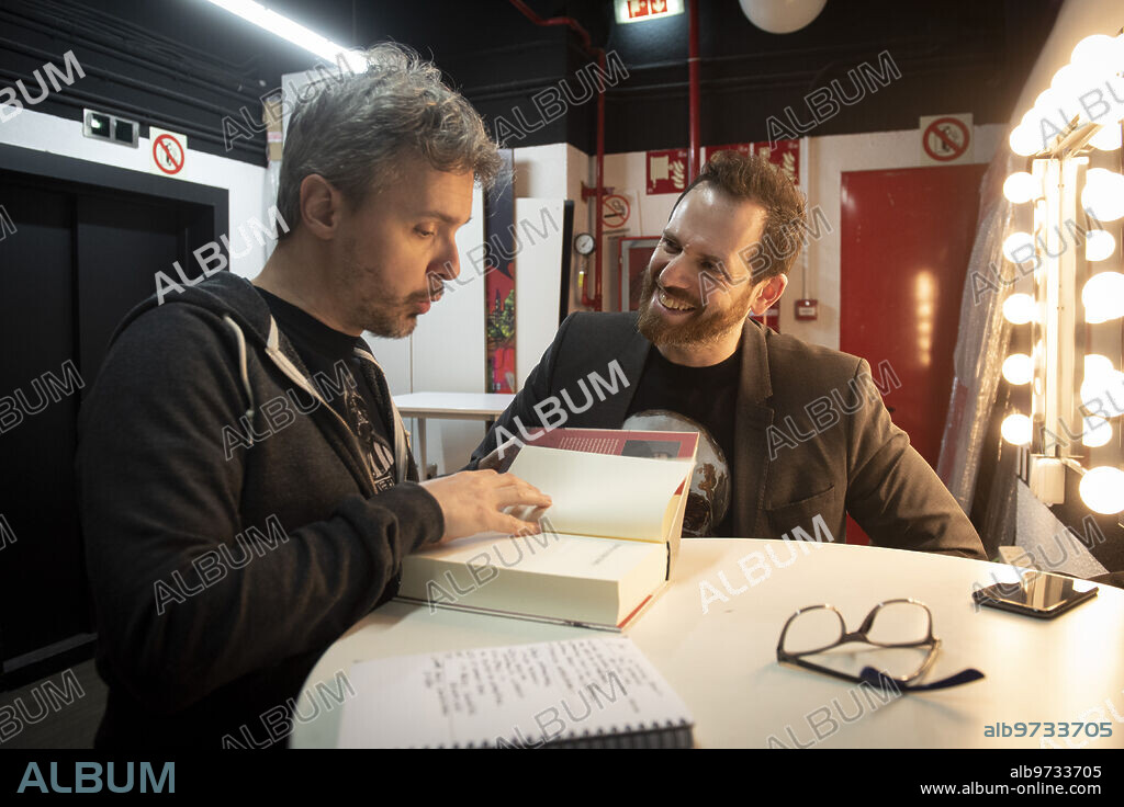 Madrid, 02/19/2020. Meeting between Juan Gómez Jurado and Joe Abercrombie for the presentation of his book ?Un poco de odio?. Photo: Maya Balanya. ARCHDC.