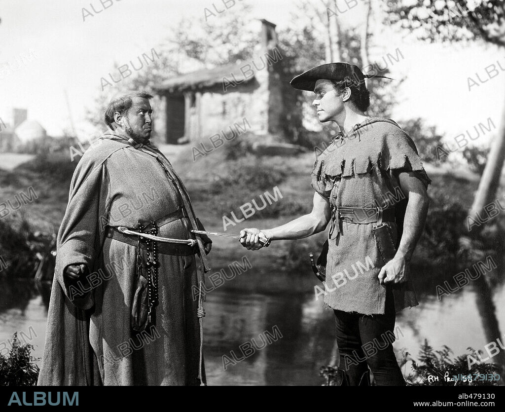 JAMES HAYTER und RICHARD TODD in THE STORY OF ROBIN HOOD AND HIS MERRIE MEN, 1952, unter der Regie von KEN ANNAKIN. Copyright WALT DISNEY PRODUCTIONS.