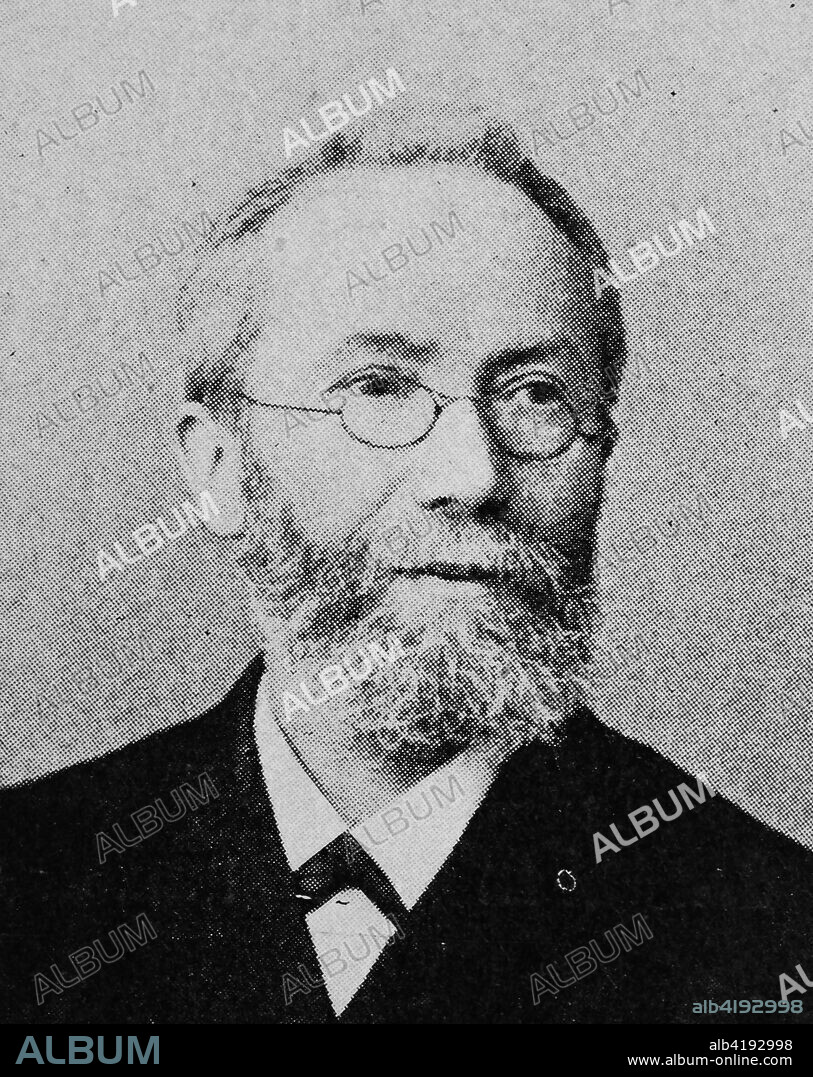 Georg Cornelius Karl Gerland, Born January 29, 1833; Died February 16, 1919, pseudonym Fritz Walter, was a German geographer and geophysicist, reproduction of a photo from the year 1895, digital improved.