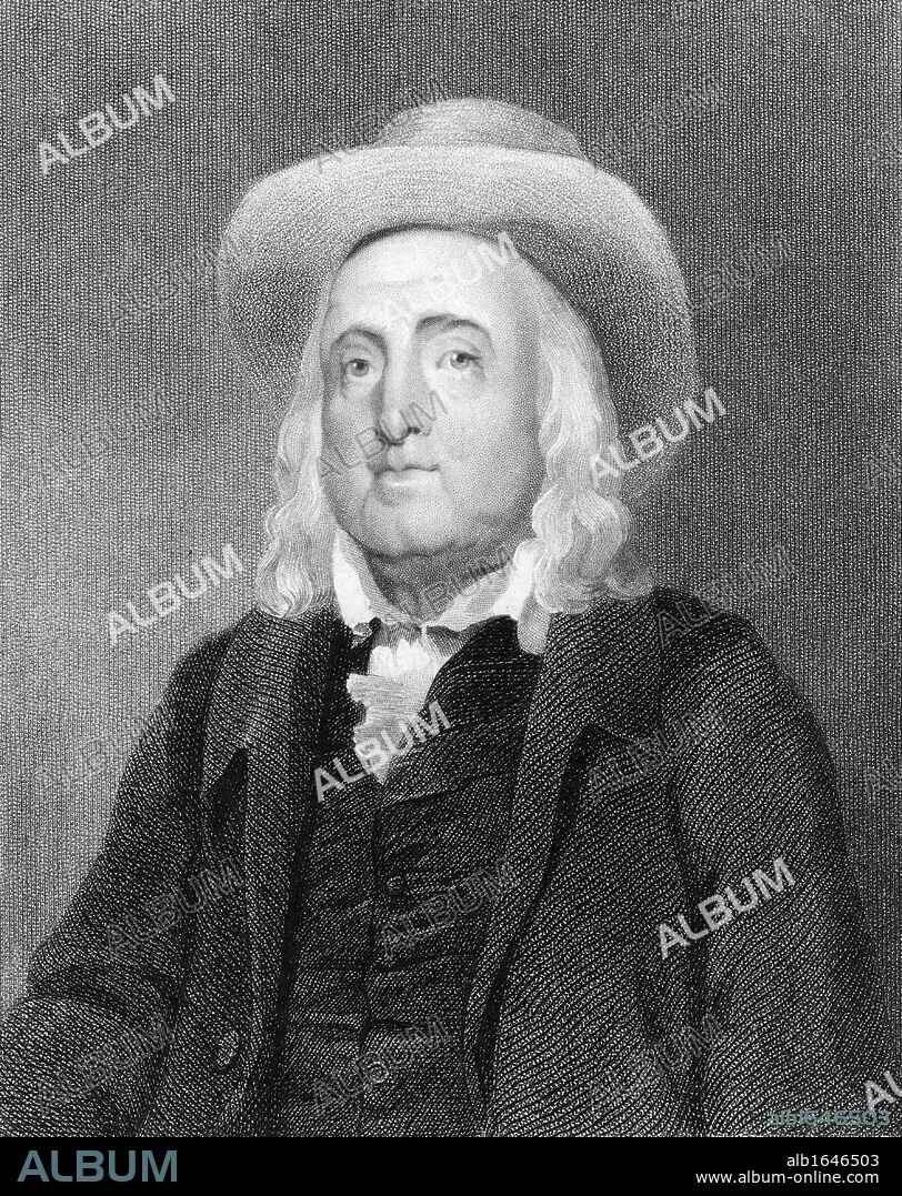 Jeremy Bentham (1748-1832) English social reformer and philosopher (Utilitarianism) A founder of University College, London. Engraving.
