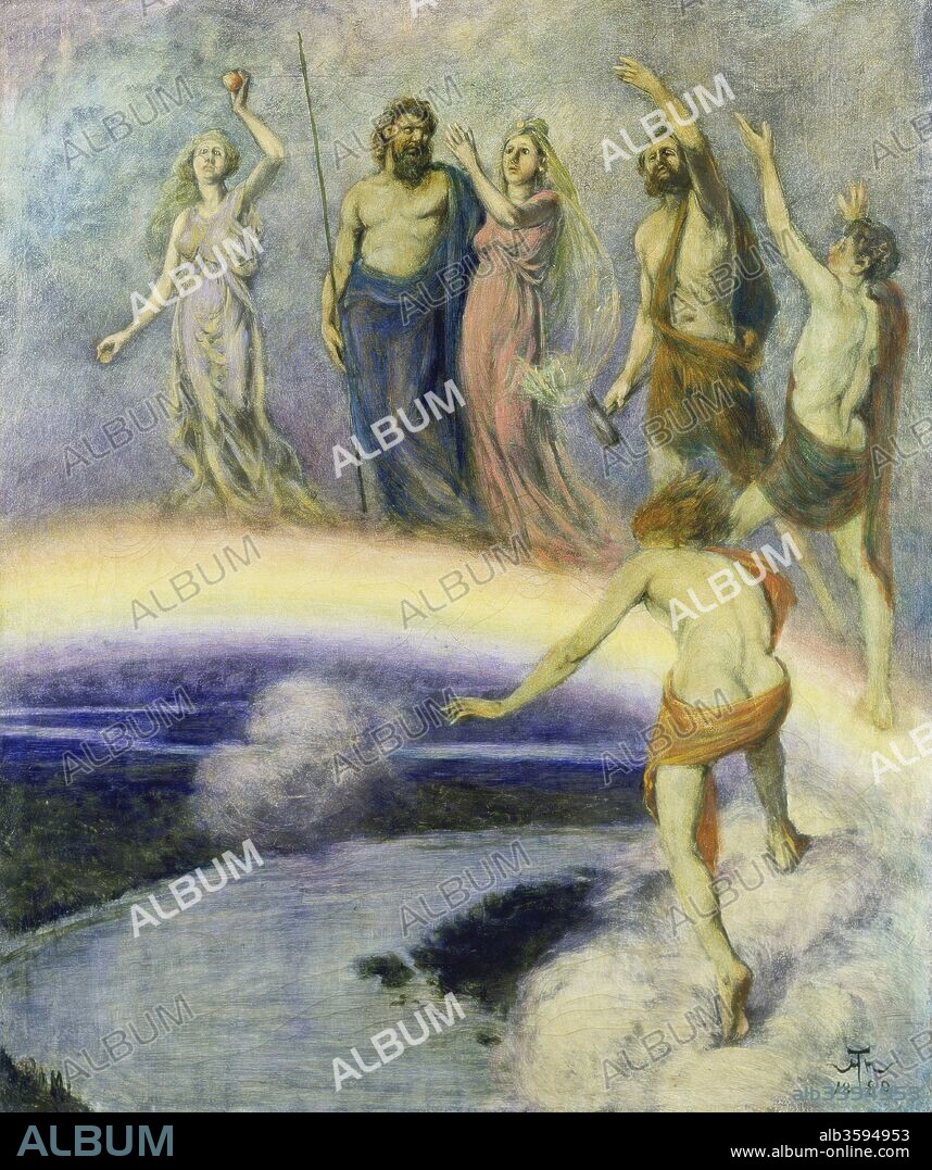 HANS THOMA. Entry of the Gods into Valhalla.