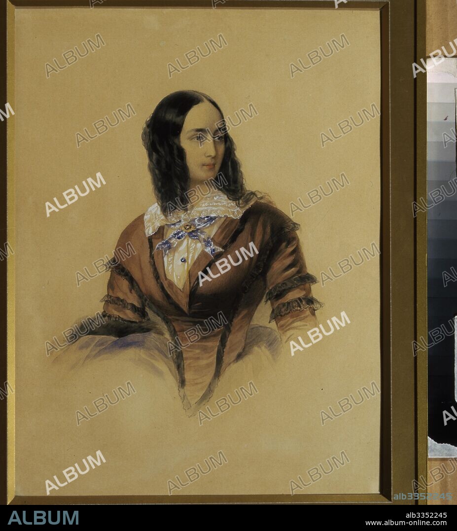 VLADIMIR IVANOVICH HAU (GAU). Portrait of Natalia Pushkina, the wife of the poet Alexander Pushkin.