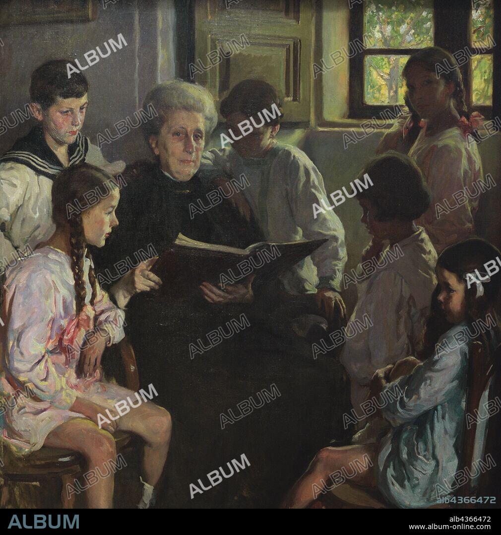 Fernando Alvarez de Sotomayor (1875-1960). Spanish painter. Grandmother and grandchildren, ca.1916. Museum of Fine Arts. A Coru–a, Galicia, Spain. (On loan, Prado Museum, Madrid).