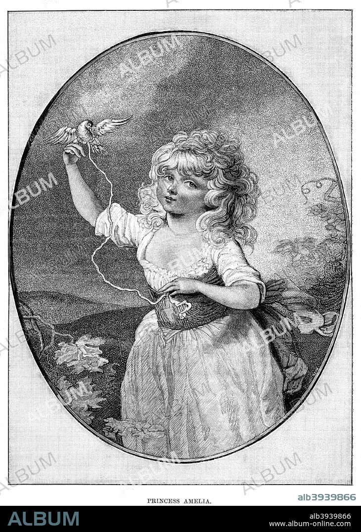 Princess Amelia, youngest daughter of George III and Queen Charlotte, 19th century.