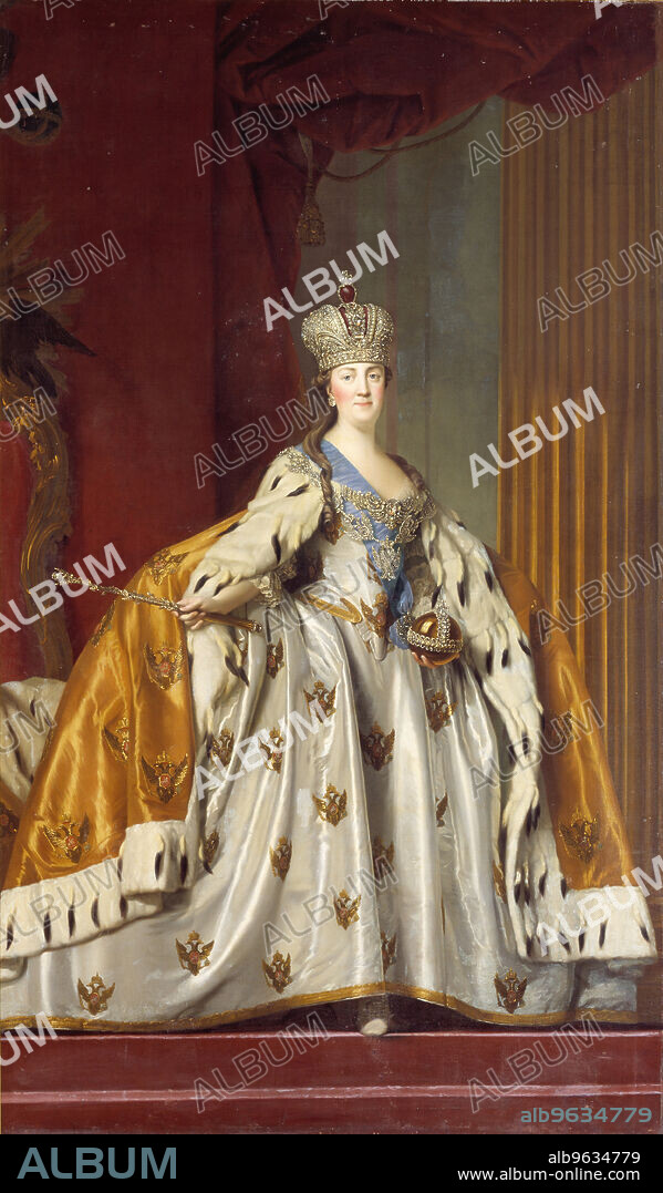 VIGILIUS ERICHSEN. Catherine II of Russia in coronation dress, 1766-1767.